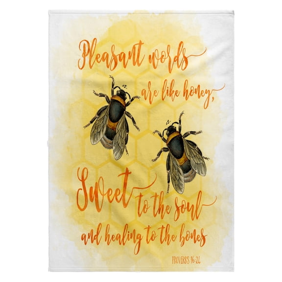 3dRose, Bees Bible Quote, 22x30 Bath Hand Pool Towel