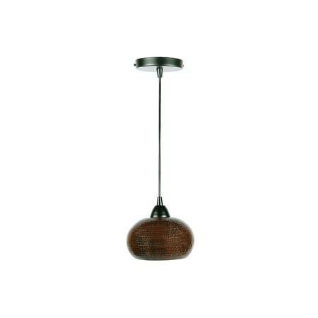 Hammered Single - Premier Copper Products L600DB Single Blub Hand Hammered Copper 7
