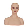 thumbnail image 3 of Cabeza de peluca femenina, modelo de exhibición de pelucas de maniquí, suave, profesional, con hombro, soporte para cabeza de pelucas de maniquí, para, 3 of 8