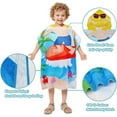 thumbnail image 2 of Kids Surf Hooded Poncho Towel for Toddler Aged 2-6, 100% , Absorbent Girls Bath Towel, Swim Changing Robe, Sand Proof, 2 of 4