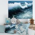 thumbnail image 2 of Designart ' The Ocean With Storm Waves ' Nautical & Coastal Canvas Wall Art Print, 2 of 4