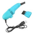thumbnail image 1 of Luzkey 3xMini Table Dust Sweeper Dust Collector Brush for Car PC Camera Pet Hairs Sky Blue 3 Pcs, 1 of 7