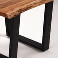 thumbnail image 3 of Rugsotic Carpets Eco-Friendly Handmade Natural Black Vintage Square 26"x26"x24" Acacia Wood & Iron End Table, 3 of 6