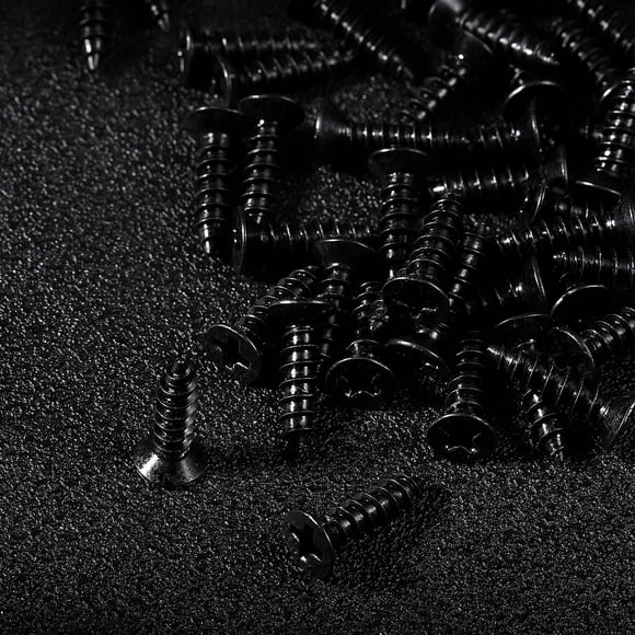 KAKOWELY DOITOOL 100pcs Carbon Steel M4x16 Flat Head Drywall Screws Black for Home Use Durable Corrosion Resistant Wallboard Nails SelfTapping Fasteners for Wood Metal Plastic Repairs