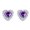Amethyst, variant on Devuggo Sterling Silver Heart Shaped Simulated Amethyst Stud Earrings for Women
