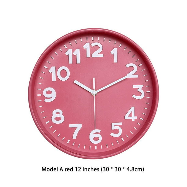xinxixnxx Wall Clock High-definition Glass Living Room Battery