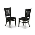 thumbnail image 2 of HomeStock Antique Ambiance 3-Piece Mid Century Dining Set Include a Modern Dining Table and 2 Dining Chairs with Slatted Back - Black Finish, 2 of 6
