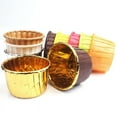 thumbnail image 3 of 50Pc Disposable Cake Cup Gold Silver Color Edge Curl Paper Cake Cup Birthday Cake Cup Wedding Birthday Party Disposable Cake Cup (G), 3 of 7