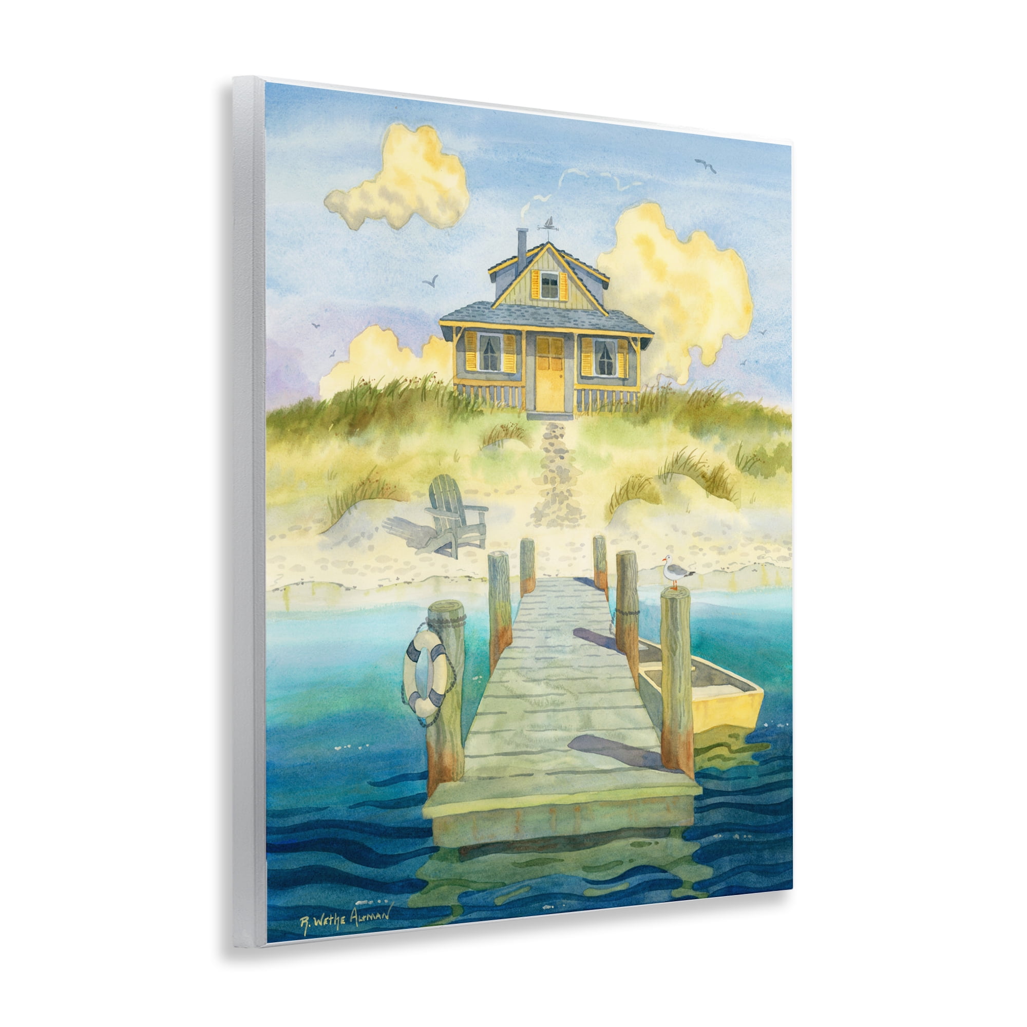 Stupell Industries Welcome Seaside Retreat Cottage Wall Plaque Art, design by Robin Altman