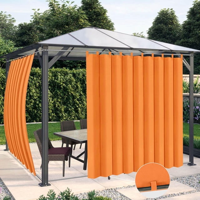 Rideaux Intérieurs Extérieurs pour Patio \ Panneau de Rideau à Oeillets Bloquant le Soleil pour Intimité, Rideaux Résistants aux Intempéries pour Gazebo, Véranda avant, Pergola, Kaki G x H Panneau