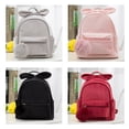 thumbnail image 4 of Girls Mini Backpack Fashion Pompom Bowknot School Backpack Velvet Casual Daypack, 4 of 10