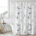 thumbnail image 6 of Green Beige Spring Floral Shower Curtain Set - 48" x 72" Washable Bathtub Curtain with 12 Hooks, Luxury Botanical Summer Waterproof Fabric Stall Shower Curtains for Bathroom/Bathtub Décor, 6 of 6