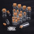 thumbnail image 3 of Botellas de vidrio Sherli, 45 unidades, pequeñas, con tapones de corcho, 0,5 a 10 ml, 3 of 7