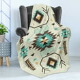 thumbnail image 4 of Southwestern Soft Flannel Fleece Throw Blanket, Ethnic Illustration of a Zigzags Design Triangular Iconic Artwork Motifs, Cozy Plush for Indoor and Outdoor Use, 60" x 80", Multicolor, by Ambesonne, 4 of 5