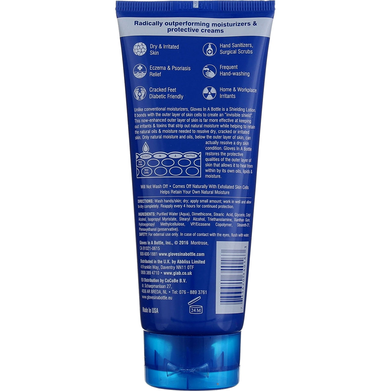 Gloves In A Bottle Shielding Lotion 3.4oz/100ml Tube, Second Skin for Hands and Body