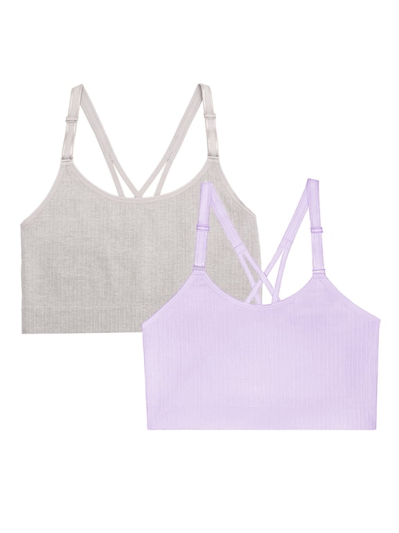 Women's Seamless Strappy Back Longline Bra, 2-Pack, Sizes S to 4XL, Style FT1004