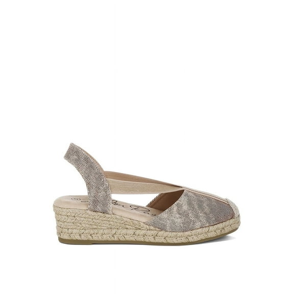 London Rag Port Side Metallic Woven Espadrille Womens Wedges