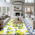 thumbnail image 3 of 5'x8' Area Rugs, Yellow Lemons Indoor Outdoor Area Rug for Living Room Bedroom, Watercolor Summer Botanical Elegant Pastoral Washable Bathroom Rugs Kitchen Floor Carpet Mats Home Decor Aesthetic, 3 of 8