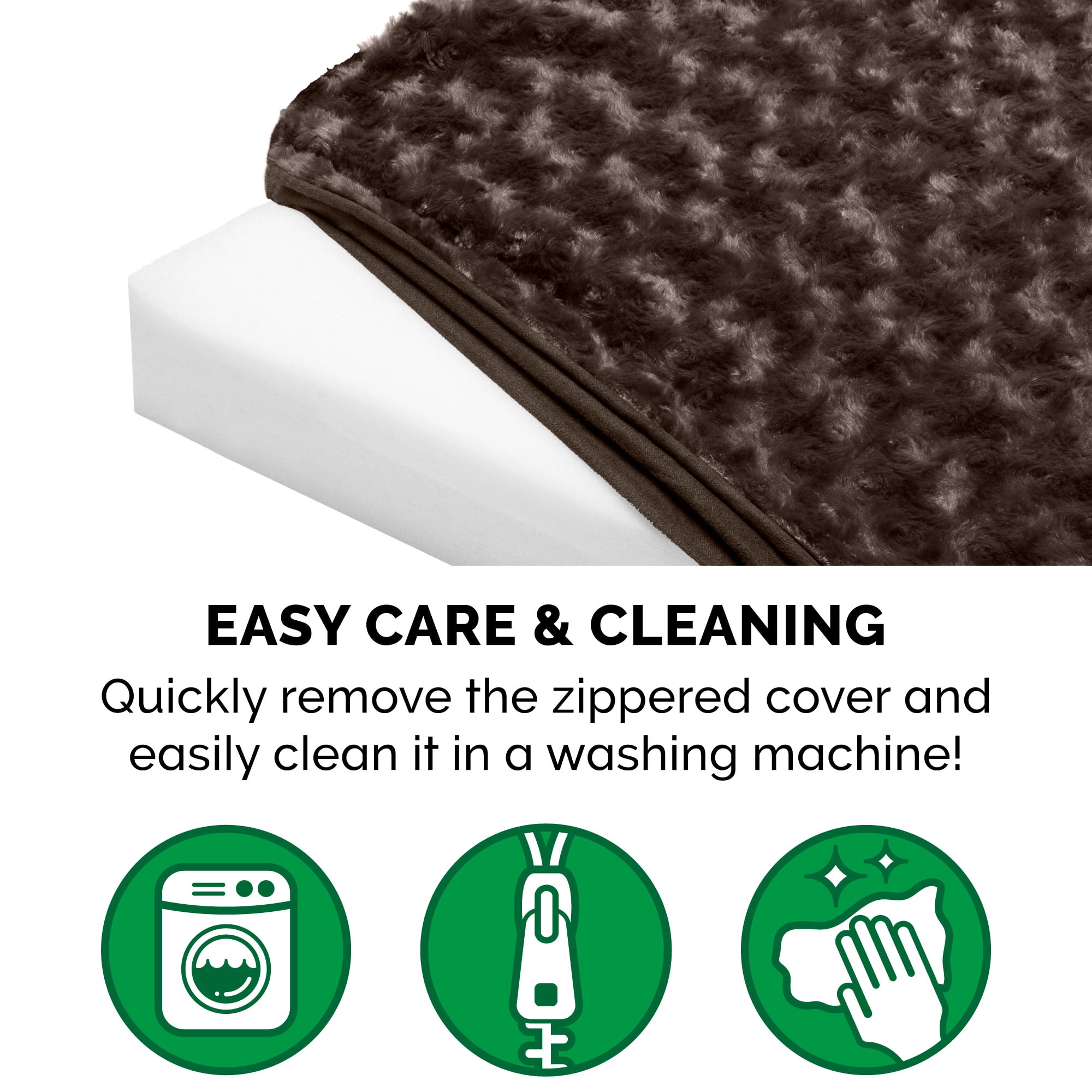 FurHaven Ultra Plush Deluxe Full Support Orthopedic Deluxe Mattress Pet Bed for Dogs & Cats - Chocolate, Medium