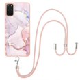 thumbnail image 2 of Galaxy S20 Plus Case, S20+ Case, Allytech Luxury Marble Pattern Rubber Flexible TPU Drop Protection Anti-scratch Lanyard Back Cover for Girls Women Case for Samsung Galaxy S20 Plus, Pink, 2 of 4