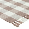 thumbnail image 5 of My Texas House Pink Gingham Fringe Indoor/Outdoor Layering Rug, 38" x 58", 5 of 5