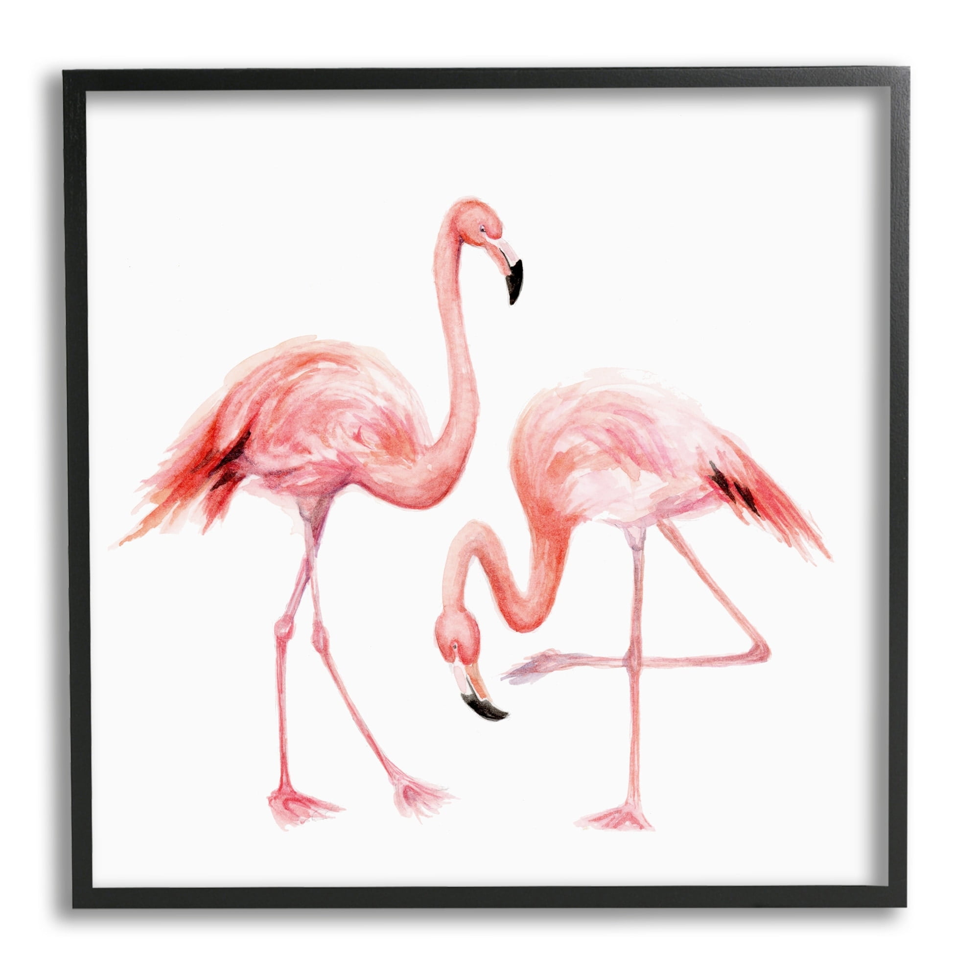 Stupell Industries Bending Knee Flamingo Watercolor Portrait Children's Nursery Animals, 24 x 24,Design by Fox Hollow Studios
