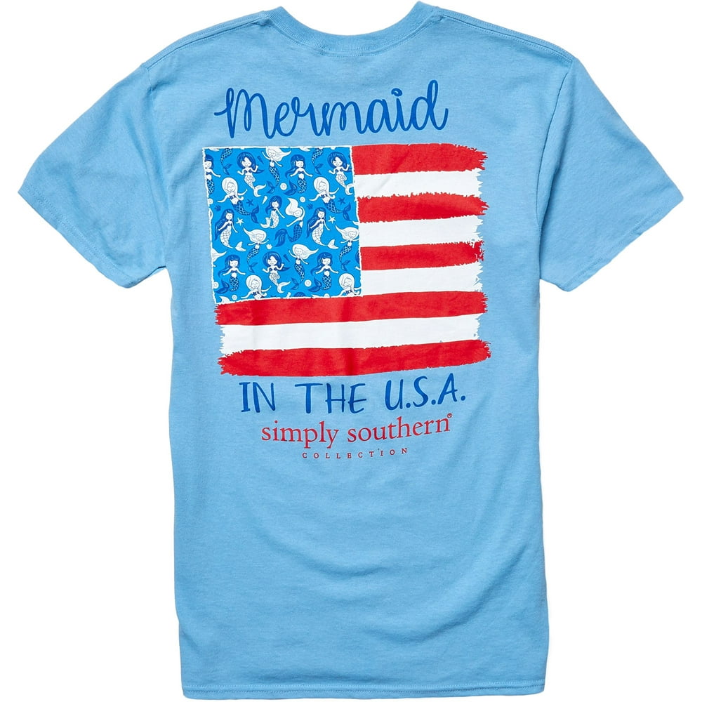 Simply Southern - Simply Southern Women's Short Sleeve Mermaids USA T ...