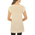 thumbnail image 2 of ELLEN TRACY Women's V-NECK TOP M/Cream, 2 of 2