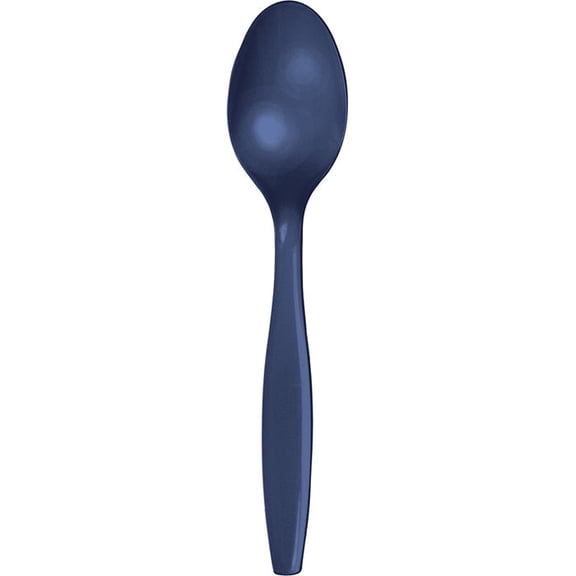 288/Case Bulk Navy Plastic Spoons
