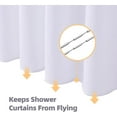 thumbnail image 4 of Orchidleaf 3 in 1 Waterproof Waffle Weave Shower Curtain and Clear Liner Set with 12 Stainless Steel Hooks Double Sided for Bathroom 72x72Inches Polyester Fabric Shower Curtains, 4 of 6