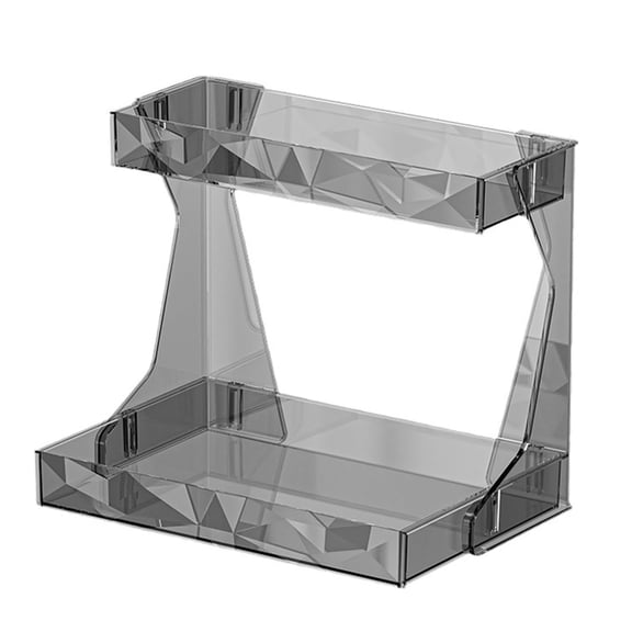 FT Hita 2-tier Acrylic Vanity Organizer, Cosmetics Storage Display Rack, Multi-Purpose Countertop Organizer for Skincare products, perfumes, jewelry, cosmetics