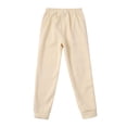 thumbnail image 4 of CPNG Boys Fleece Lined Sweatpants Casual Solid Color Elastic Waist Loose Pants Sports Pants Casual Jogger(Khaki,5-6 Years), 4 of 9