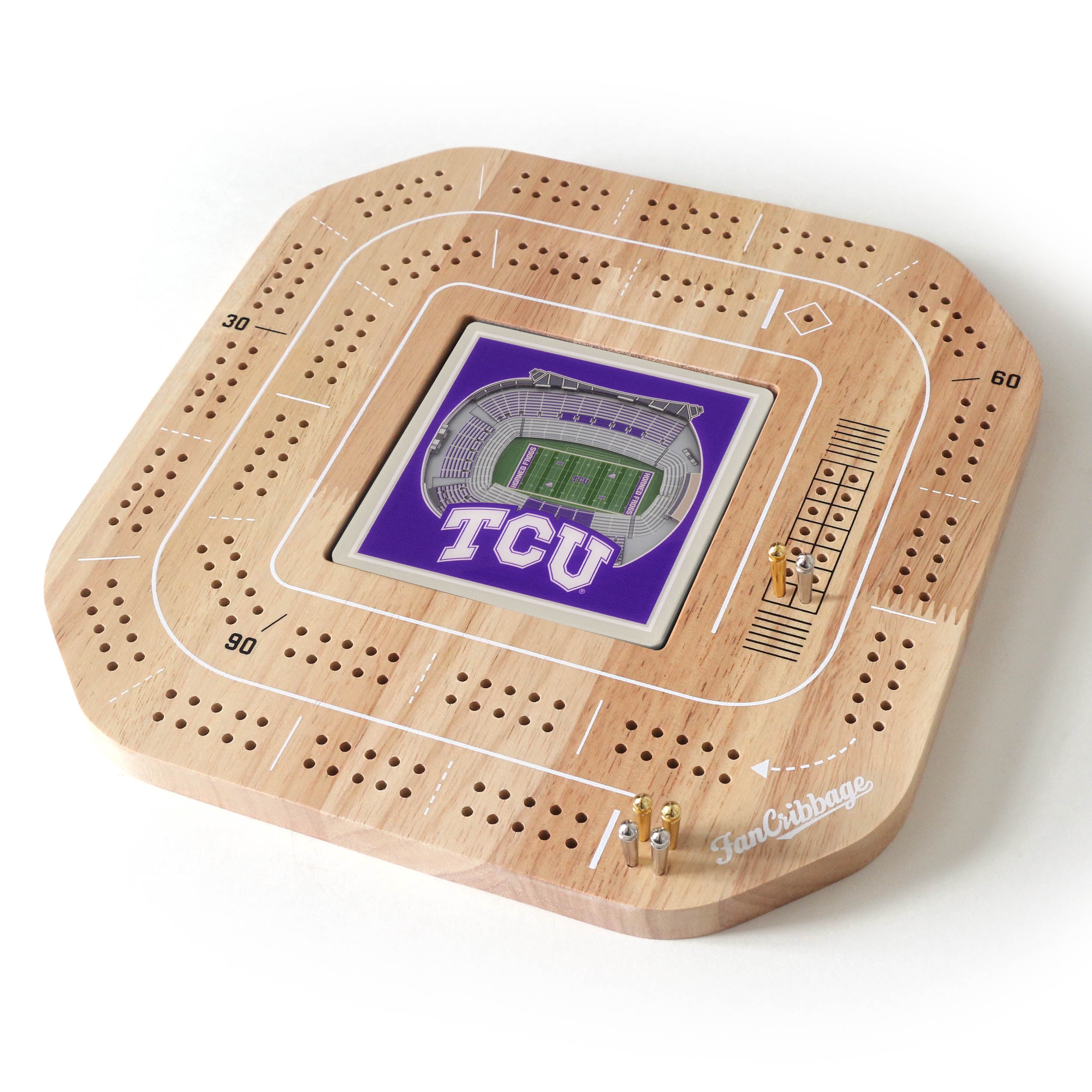 YouTheFan NCAA TCU Horned Frogs Stadiumview Cribbage