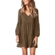 thumbnail image 1 of Vestido túnica de verano para mujer, cuello en V, informal, suelto, fluido, vestidos de cambio de columpio Ormromra, 1 of 1