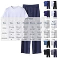 thumbnail image 3 of BaoFuBaoMei Lounge Sets for Men 2 Piece Big and Tall Crew Neck Pajamas Short Sleeve Top Joggers Sleepwear Sets Solid Soft Loungewear with Pockets, 3 of 5