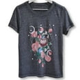 thumbnail image 2 of Lucky Brand Women's Moon and Flowers Graphic Print Classic Cotton Blent T-Shirt, 2 of 3