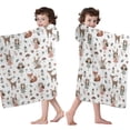 thumbnail image 4 of Forest Fairy Princess Pattern Hooded Bath Towel，60"x35" for Ages 3 To 12 Kids, Quick Dry Lightweight Soft Microfiber Hood Beach Towel Cover Up for Kids, 4 of 7