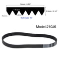 thumbnail image 2 of Unique Bargains 210J6 Rubber Poly V Belt, 6 Ribs, High-Temperature and Oil Resistance, 21' Length, 2 of 5