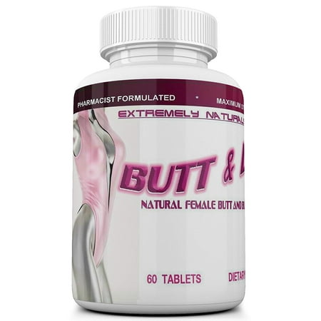 BUTT AND BUST Natural Breast & Butt Augmentation And Enlargement Pills - 60 Tablets (Double Potency, 2640 (Best Natural Breast Enlargement)