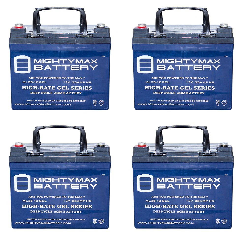 12V 35AH GEL Battery for Yamaha Rhino Utility Vehicle UTV 4 Pack
