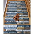 thumbnail image 2 of Lake Farmhouse Stair Treads for Wooden Steps Indoor Runner Rug Carpet, Vintage Wood Grain Country Pastoral 4 Pieces Peel and Stick Staircase Step Treads Covers Washable Throw Door Mats, 30"x8", 2 of 5