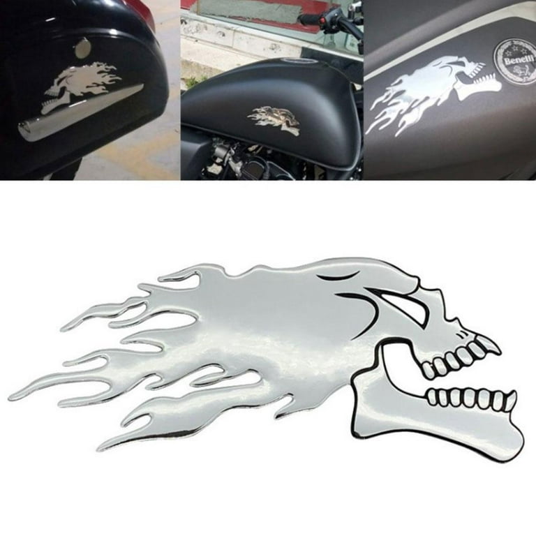 Autocollant Moto Harley Davidson Skull Ghost - ref.SMHD83