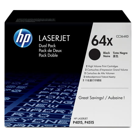 HP 64X (CC364XD) Toner Cartridges - Black High Yield (2 pack)