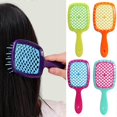 thumbnail image 1 of Peineta de masaje capilar con 5 dientes anchos y amortiguación de aire para mujer, peine antiestático hueco para uso doméstico y en salones de belleza., 1 of 2