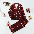 thumbnail image 2 of Levmjia Womens Pajama Set Casual Fashion Long Sleeve Valentine Printed Sleepwear 2 Piece Pajamas Cozy Winter Nightwear Soft Warm Daily Wear, 2 of 8