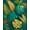 Green, Pattern 2, variant on ODIKA 4'x6' Machine Washable Non-Slip Area Rug, Botanical Floral Green High Traffic Rug, Yellow, 259145