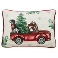 thumbnail image 1 of Fennco Styles Christmas Tree Truck Design with LED Light Piping Decorative Throw Pillow Cover 13 x 18 Inch, 1 of 4