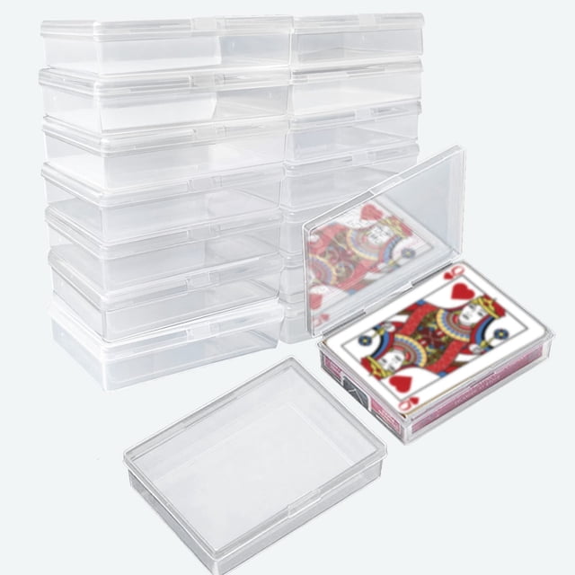 Estuche de plástico vacío para tarjetas coleccionables, 16 unidades, Playing Card Box