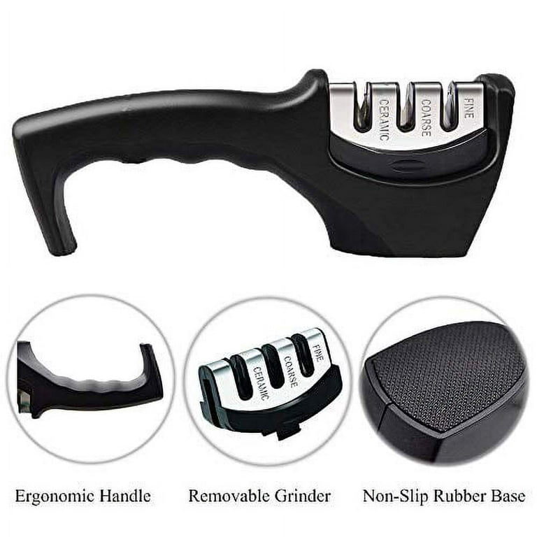 Buy ELITEHOME 3 Stages Knife Sharpener Ceramic, Diamond and Stainless Steel Knife  Knives Sharpener Online at Best Prices in India - JioMart.