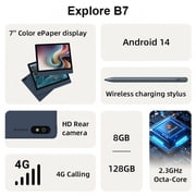 Bigme B7 7-inch Color ePaper Tablet ,Ebook Reader with 8+128GB Storage and 4G Calling Capability